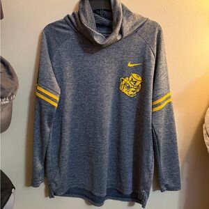 Nike Gray and Yellow cowl neck Sweater